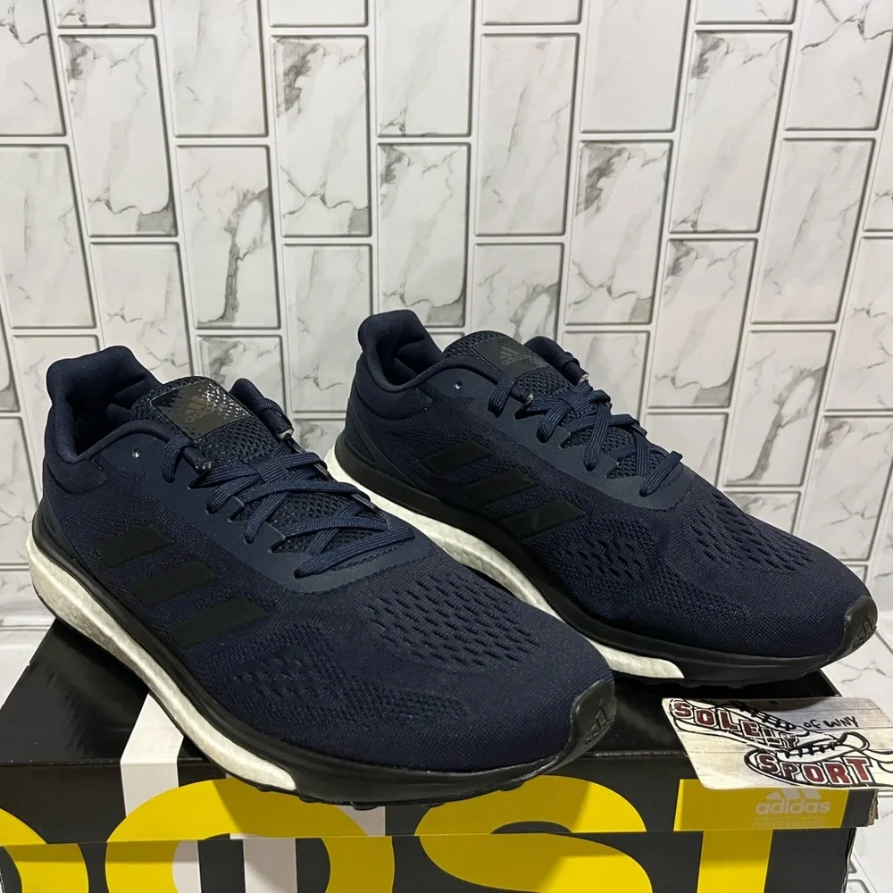 New Adidas Response LT Boost Navy Blue Running Shoes Ultra Boost Gym Training - Picture 3 of 16